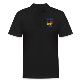 warum ist bob nicht da? - Männer Poloshirt - Schwarz - Vorne - Kai (181cm)