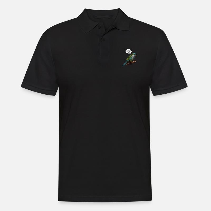 Quäker Papagei Mönch Sittich - Männer Poloshirt - Schwarz