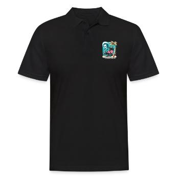 Edgar Allan Poe Fan, Klassische Literatur, - Männer Poloshirt - Schwarz - Vorne - Kai (181cm)