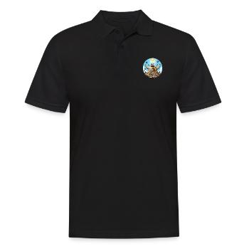 Drôle d’athée volant Spaghetti Monster - Polo Homme - noir - Devant - Kai (181cm)