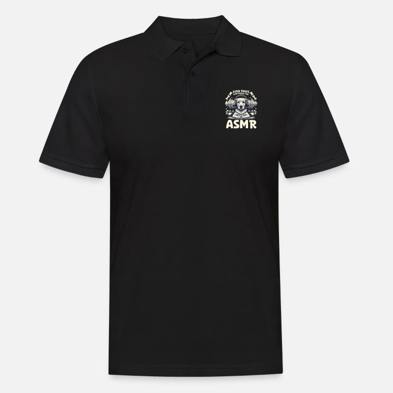 Asmr Whispering Asmr Enthusiast Mindfulness - Männer Poloshirt - Schwarz