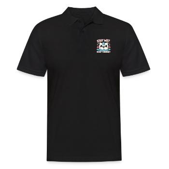 Hydration Drink Water Stay Hydrated Hydration - Men's Polo Shirt - black - Front - Kai (181cm)