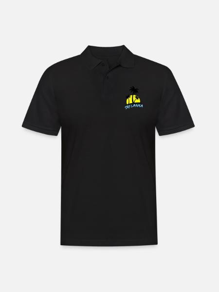 Sri Lanka - Men's Polo Shirt - black