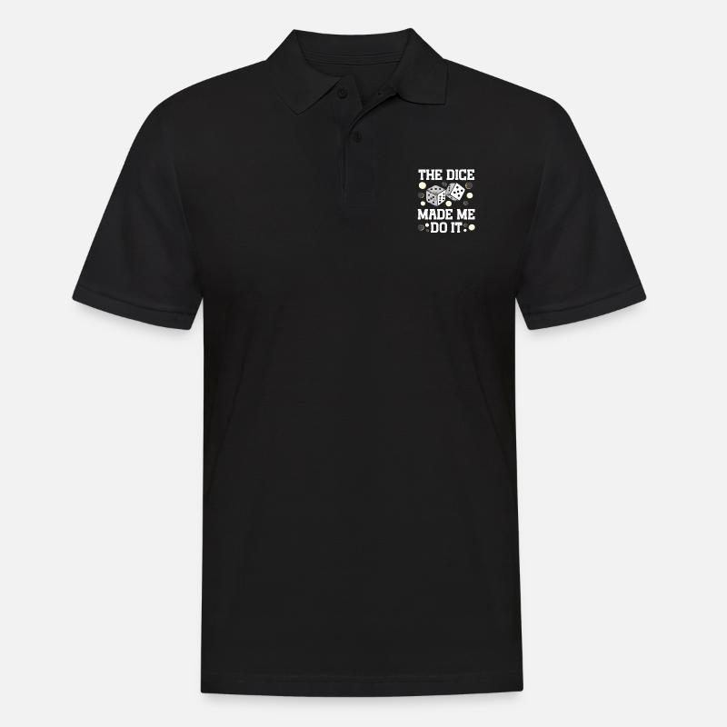 Board Game Funny Backgammon - Men's Polo Shirt - black