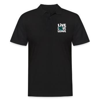 Teal Ribbon PTSD Stress Anxiety Disorder - Men's Polo Shirt - black - Front - Kai (181cm)