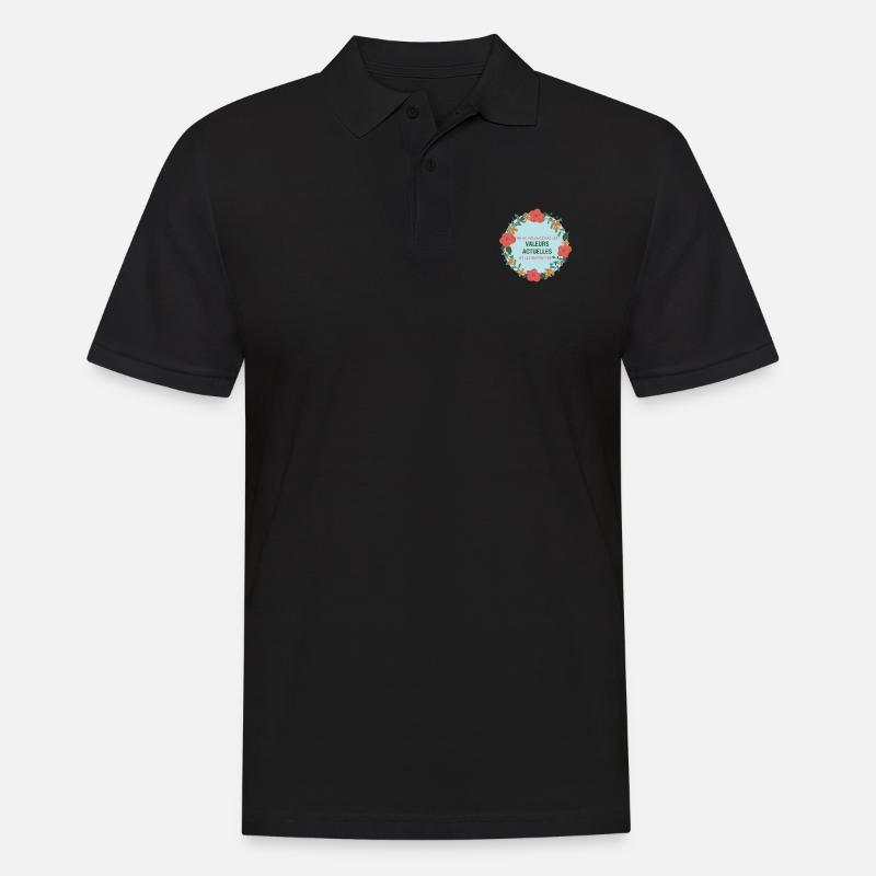 Les Valeurs actuelles et les serviettes - Polo Homme - noir