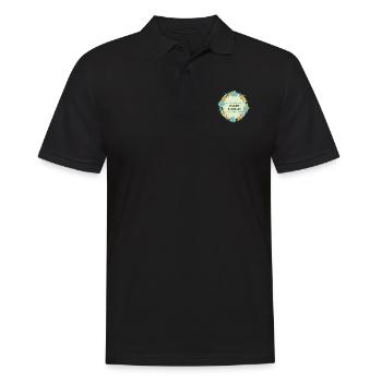 Aktuelle Werte und Handtücher - Männer Poloshirt - Schwarz - Vorne - Kai (181cm)