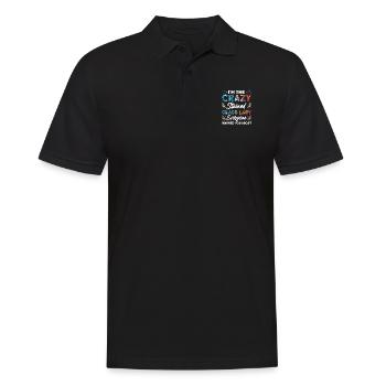 Lustiger Buntglas-künstler - Männer Poloshirt - Schwarz - Vorne - Kai (181cm)