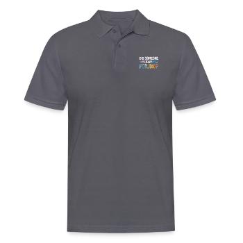 Lustiger Buntglas-künstler - Männer Poloshirt - Anthrazit - Vorne - Nico (186cm)