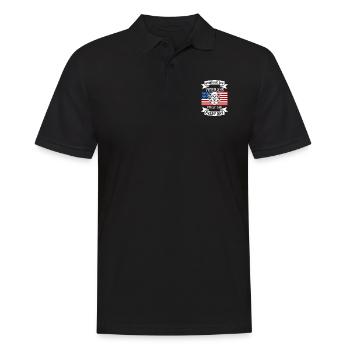 Wir ehren unsere Veteranen, heute und jeden Tag. - Männer Poloshirt - Schwarz - Vorne - Kai (181cm)