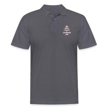 Amateurs de cuisine épicée, Chili Peppers Chef - Polo Homme - charbon - Devant - Nico (186cm)