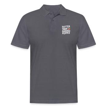 Amateurs de cuisine épicée, Chili Peppers Chef - Polo Homme - charbon - Devant - Nico (186cm)