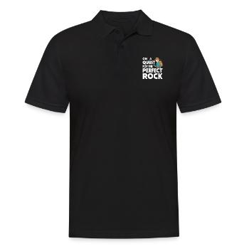 Geology Stone Hunt Agate Hunter Stone Collecting - Men's Polo Shirt - black - Front - Kai (181cm)