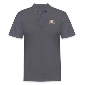 Rayures rouges et vertes de style rétro classique Festive - Polo Homme - charbon - Devant - Nico (186cm)