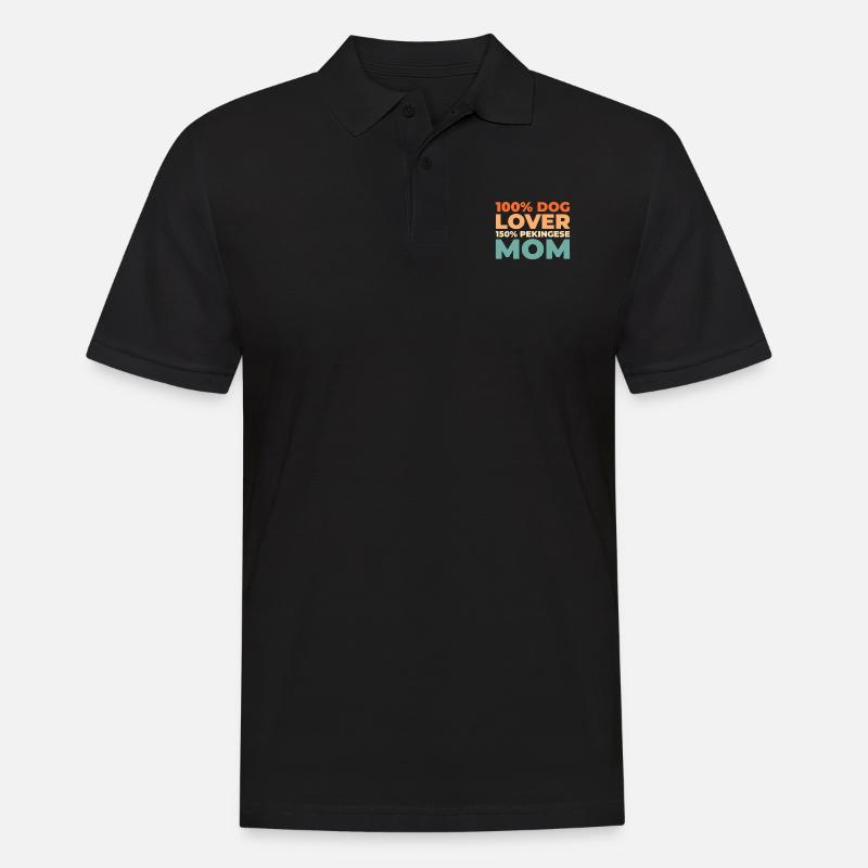Pekingese - Männer Poloshirt - Schwarz