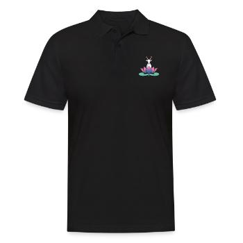 Goat yoga meditation, yoga class, yoga - Men's Polo Shirt - black - Front - Kai (181cm)