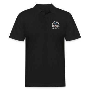 Cooler Radschlagen Turnen - Männer Poloshirt - Schwarz - Vorne - Kai (181cm)