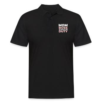 Mom Mom - Men's Polo Shirt - black - Front - Kai (181cm)