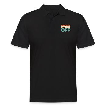 Karaoke Karaoke On World Off - Männer Poloshirt - Schwarz - Vorne - Kai (181cm)