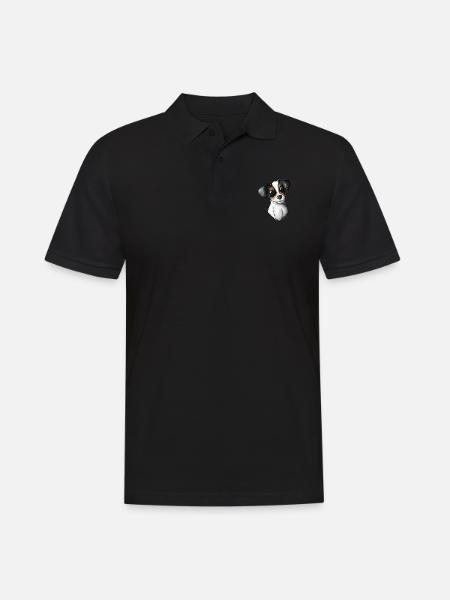 Jack Russell Pattern 3 - Men's Polo Shirt - black