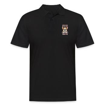 Bull Terriers, please keep your mouth shut - Men's Polo Shirt - black - Front - Kai (181cm)