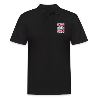 Funny Embalming Girl Funeral Director Mortuary - Men's Polo Shirt - black - Front - Kai (181cm)