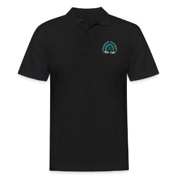 Sensibilisation au rétablissement de la dépendance au ruban turquoise - Polo Homme - noir - Devant - Kai (181cm)