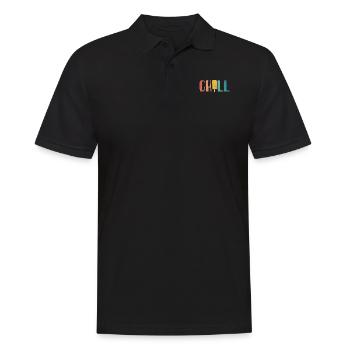 Chill Funny Frozen Dessert Retro Popsicles Summer - Men's Polo Shirt - black - Front - Kai (181cm)
