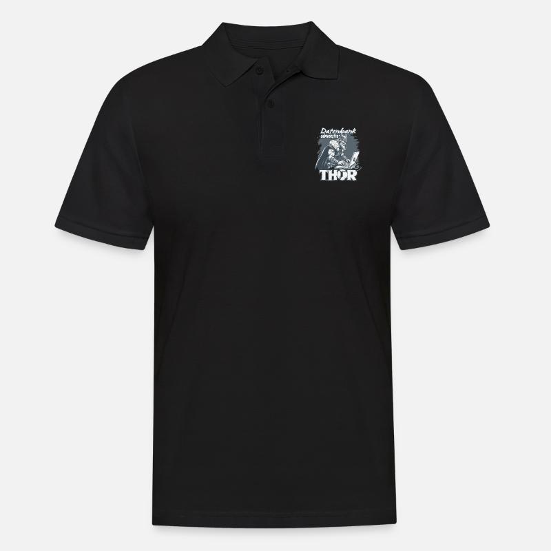 Datenbankadministrathor Codierung Datenanalyst - Männer Poloshirt - Schwarz