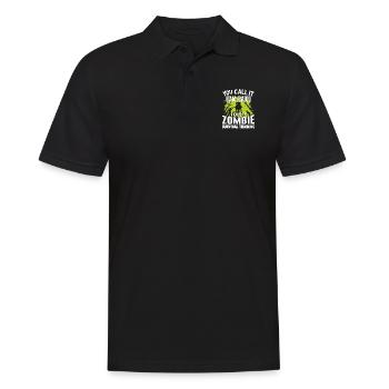 Proud amateur radio operator - Men's Polo Shirt - black - Front - Kai (181cm)
