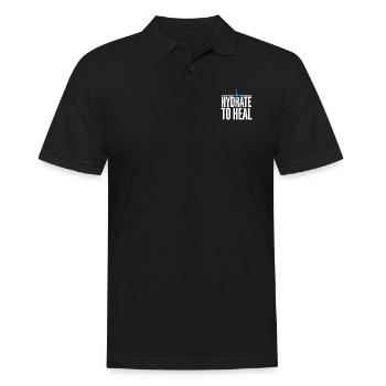 Hydration and Wellness Journey: Stay Hydrated and - Männer Poloshirt - Schwarz - Vorne - Kai (181cm)