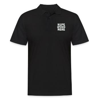 Optimisme climatique, Jour de la Terre, Durabilité - Polo Homme - noir - Devant - Kai (181cm)