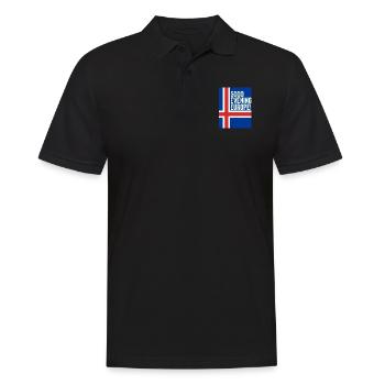 Island Eurovision Song Contest - Männer Poloshirt - Schwarz - Vorne - Kai (181cm)