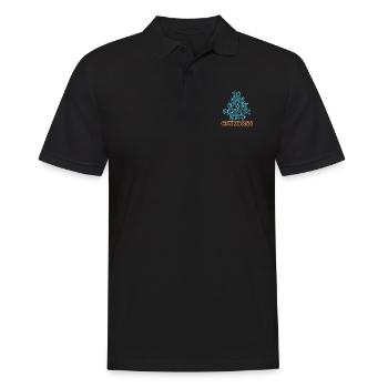 Canicross Do more of what makes you blau/orange - Männer Poloshirt - Schwarz - Vorne - Kai (181cm)
