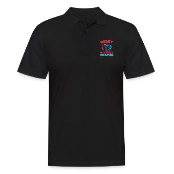 Sim Racing - Men's Polo Shirt - black - Front - Kai (181cm)