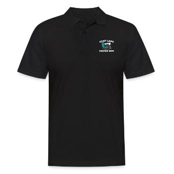 Sim Racing - Männer Poloshirt - Schwarz - Vorne - Kai (181cm)