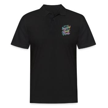 It's A Beautiful Day to Complete A Family Tie Dye - Men's Polo Shirt - black - Front - Kai (181cm)
