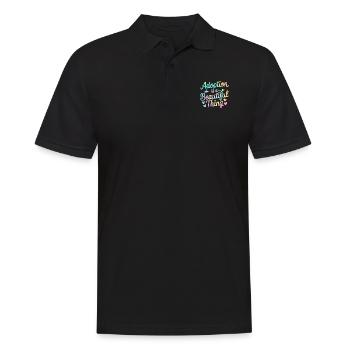 Adoption Ist Eine Schöne Sache Tie Dye Lustig - Männer Poloshirt - Schwarz - Vorne - Kai (181cm)