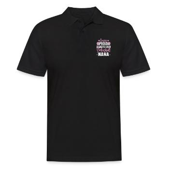 Fou Fier Toujours Fort Drôle Mamie Volley-ball - Polo Homme - noir - Devant - Kai (181cm)