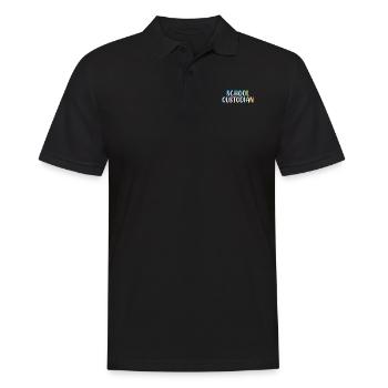 Concierge d’école Nettoyage Concierge Tie Dye - Polo Homme - noir - Devant - Kai (181cm)