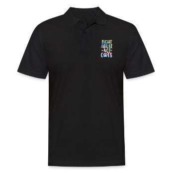 Fight Abuse Not Cats Tie Dye Shelter Foster - Männer Poloshirt - Schwarz - Vorne - Kai (181cm)