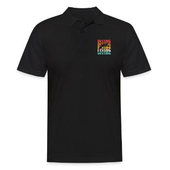 Water Sports Springboard Diver - Men's Polo Shirt - black - Front - Kai (181cm)