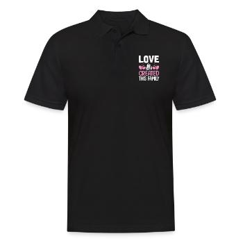 L’amour a créé cette famille Adoption Famille d’accueil - Polo Homme - noir - Devant - Kai (181cm)