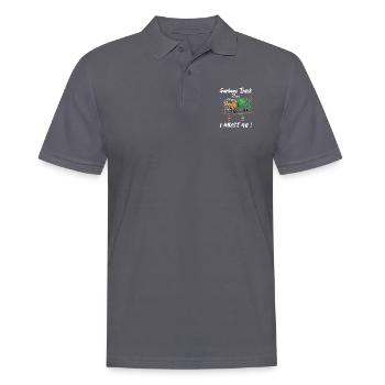 Garbage truck driver for sanitation workers - Men's Polo Shirt - charcoal grey - Front - Nico (186cm)