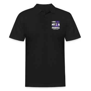 Ich trage Lila In Erinnerung An Meinen Sohn Überdosis Lila - Männer Poloshirt - Schwarz - Vorne - Kai (181cm)