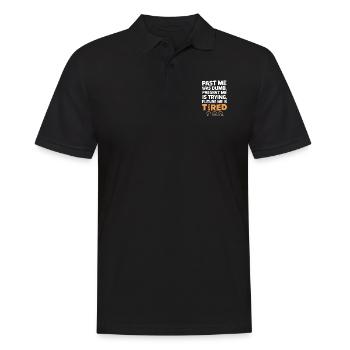 Passionné de voyage dans le temps qui s’intéresse à - Polo Homme - noir - Devant - Kai (181cm)