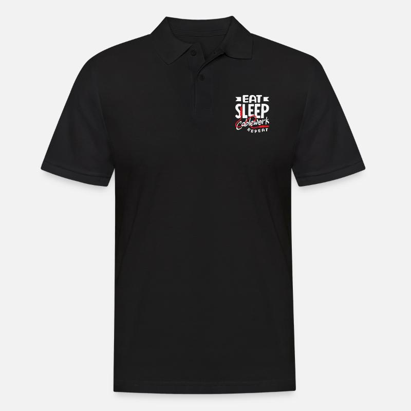 Lustiger Audiovisueller Techniker AV Tec - Männer Poloshirt - Schwarz