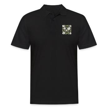 Gänseblümchen Blumen - Männer Poloshirt - Schwarz - Vorne - Kai (181cm)