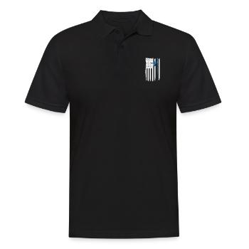Canne à pêche drapeau - Polo Homme - noir - Devant - Kai (181cm)
