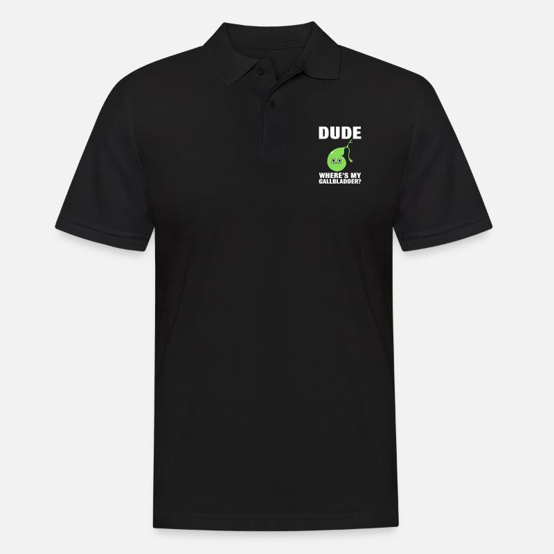 Funny Gallbladder Removal Cholecystectomy - Men's Polo Shirt - black